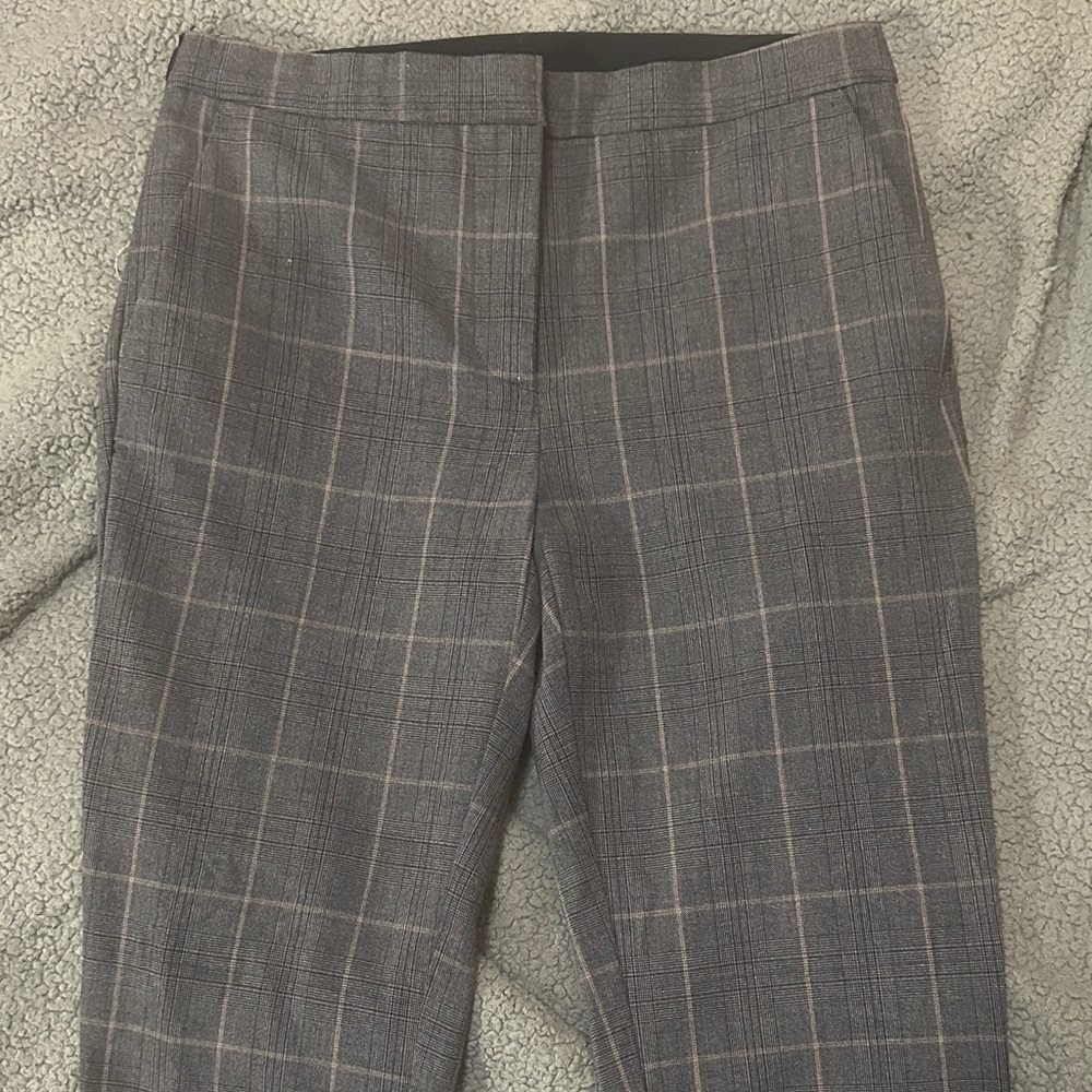 Zara Charcoal Checkered Women's Trousers
